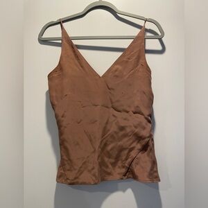 J Brand Mauve Satin V-Neck Camisole